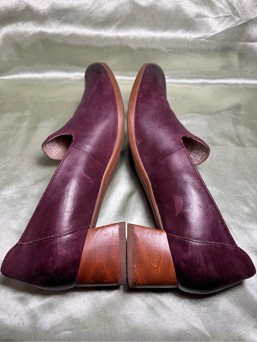 Dansko Preston Leather Chunky Block Heel Pumps Shoes Eggplant EU 37 US 6.5-7 - Picture 5 of 8